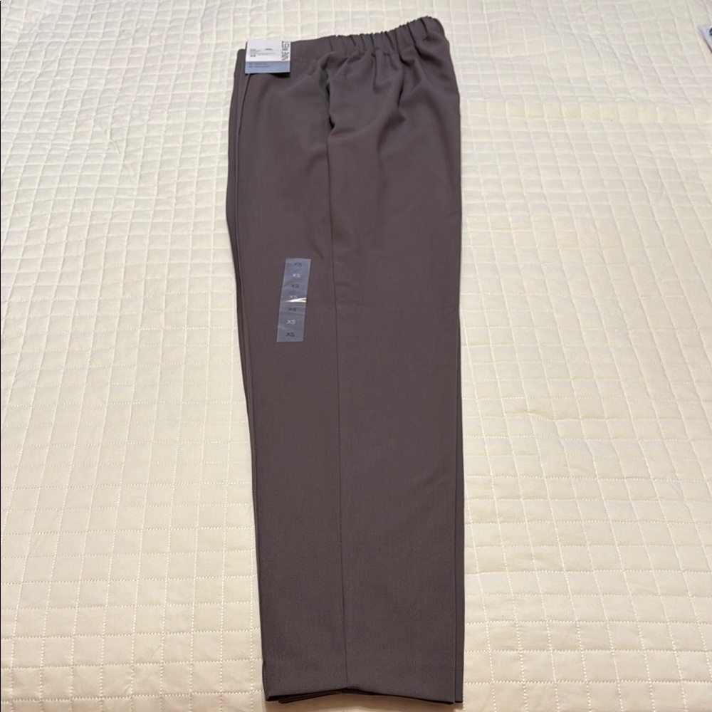 Nine West Crop Relaxed Pants XS – Shark Cove Gray, Mid Rise, Straight Leg